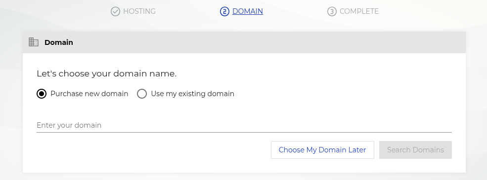 InMotion Hosting Domain Registration