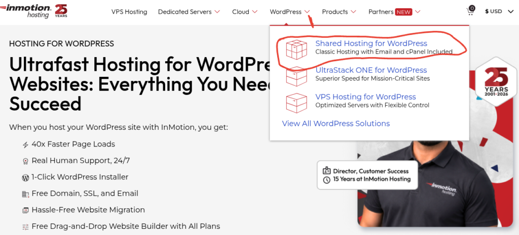 InMotion Hosting WordPress Hosting Plans